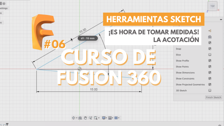 ¿CÓMO ACOTAR TUS SKETCH CON FUSION 360? Acotación y fórmulas ✍ Herramientas ⚒️ Sketch #06